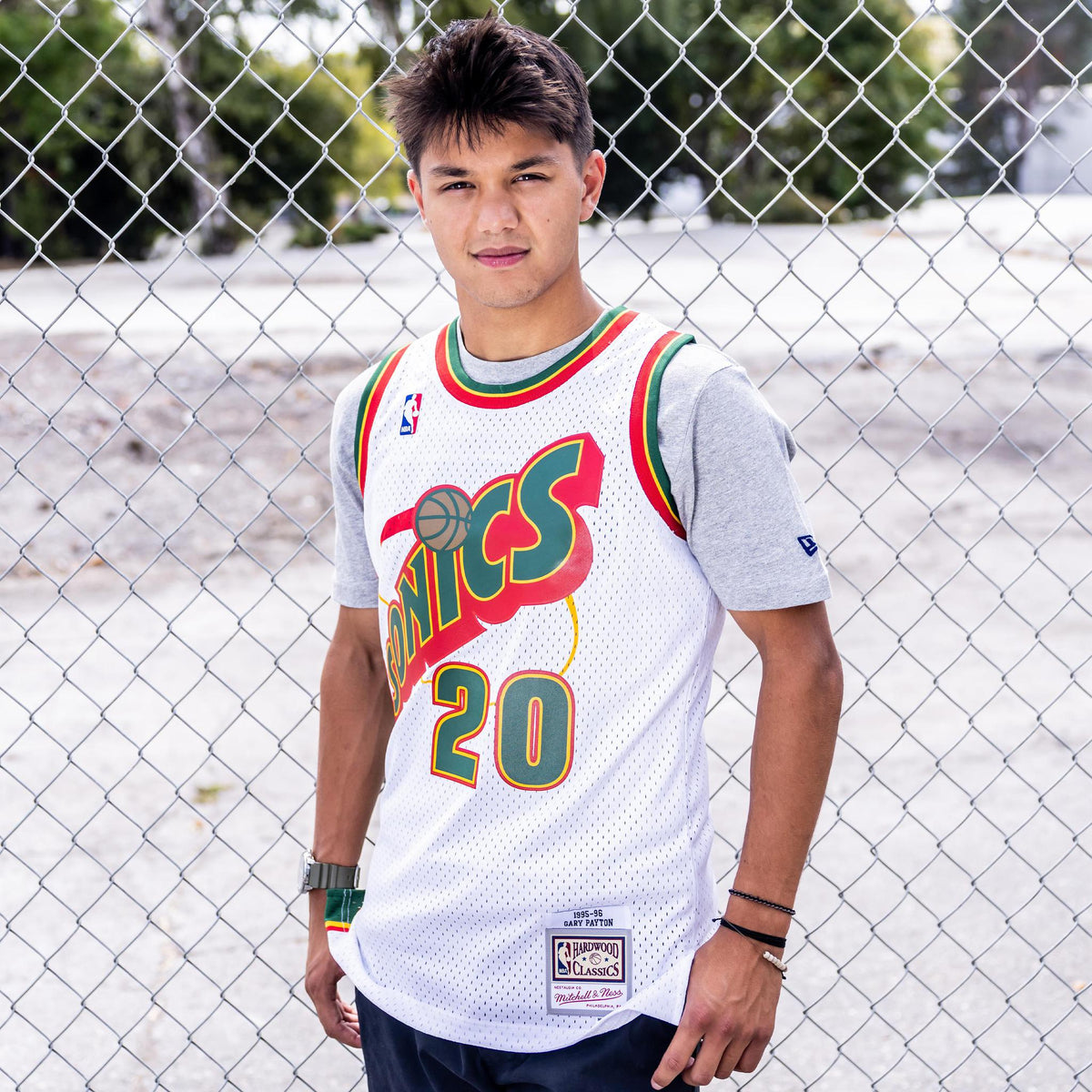 Seattle SuperSonics Gary Payton 1996 White Swingman Jersey