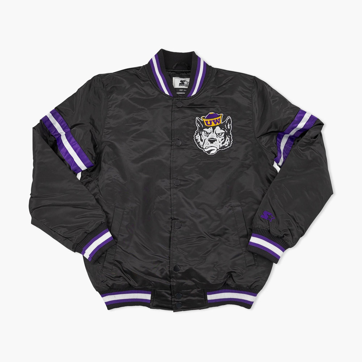 Washington Huskies Black Sailor Dawg Starter Lightweight Jacket