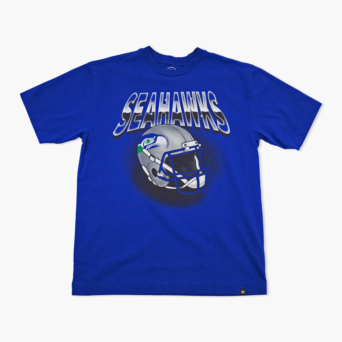 Seattle Seahawks Royal Throwback Smooth Fade Foundation T-Shirt