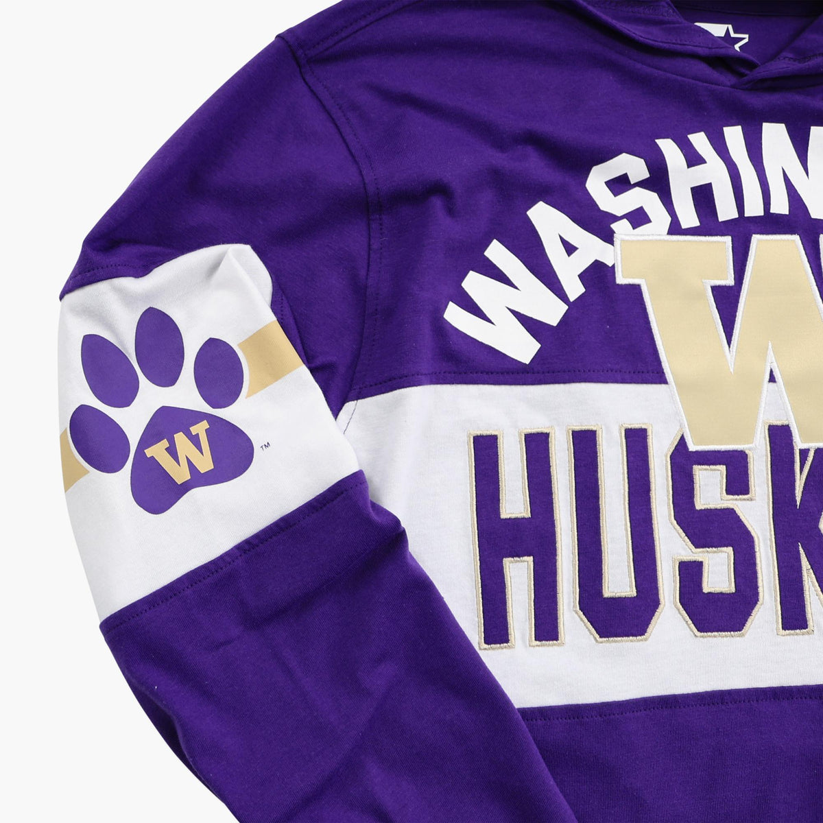 Washington Huskies Purple Stripe Lightweight Hoodie
