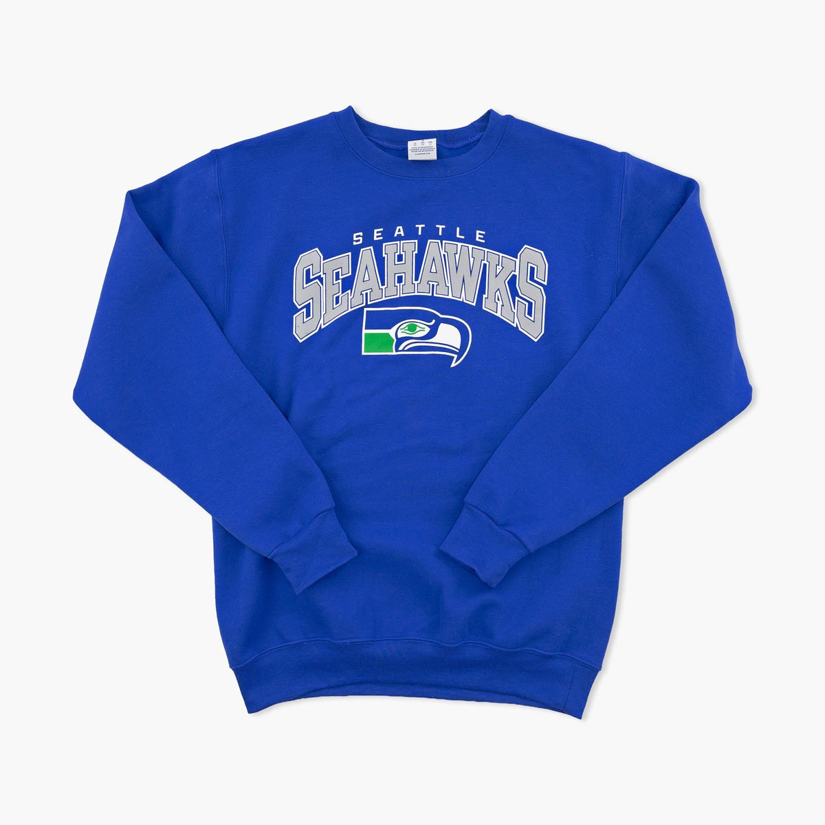 Seattle Seahawks Royal Retro Arch Powerblend Crewneck