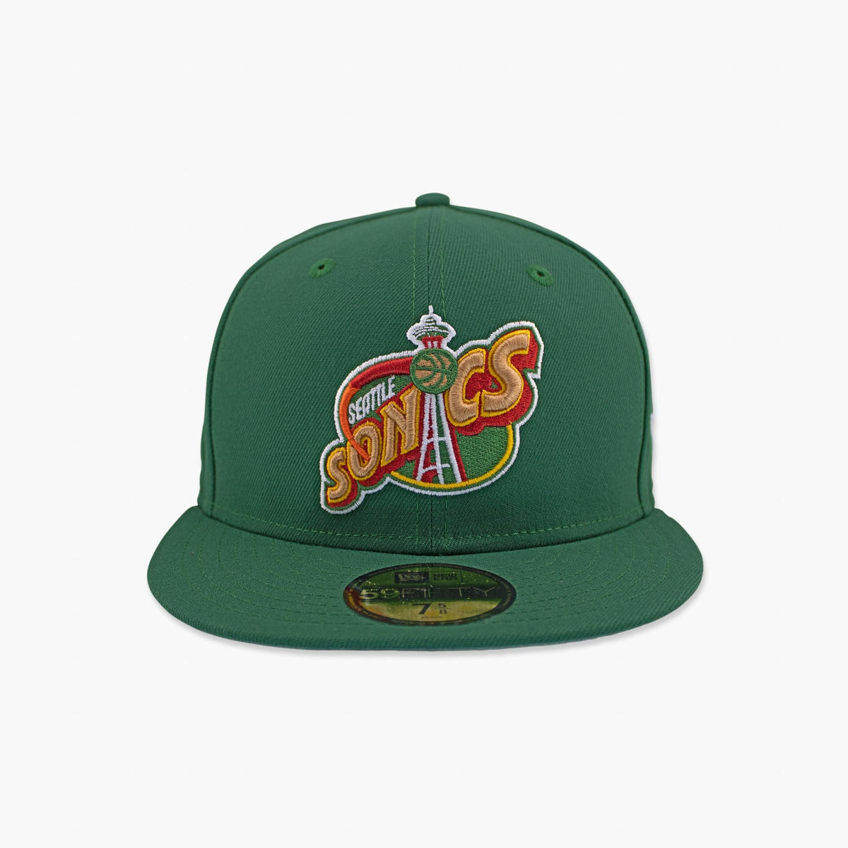 Seattle SuperSonics New Era Vintage Green Space Needle Fitted Hat