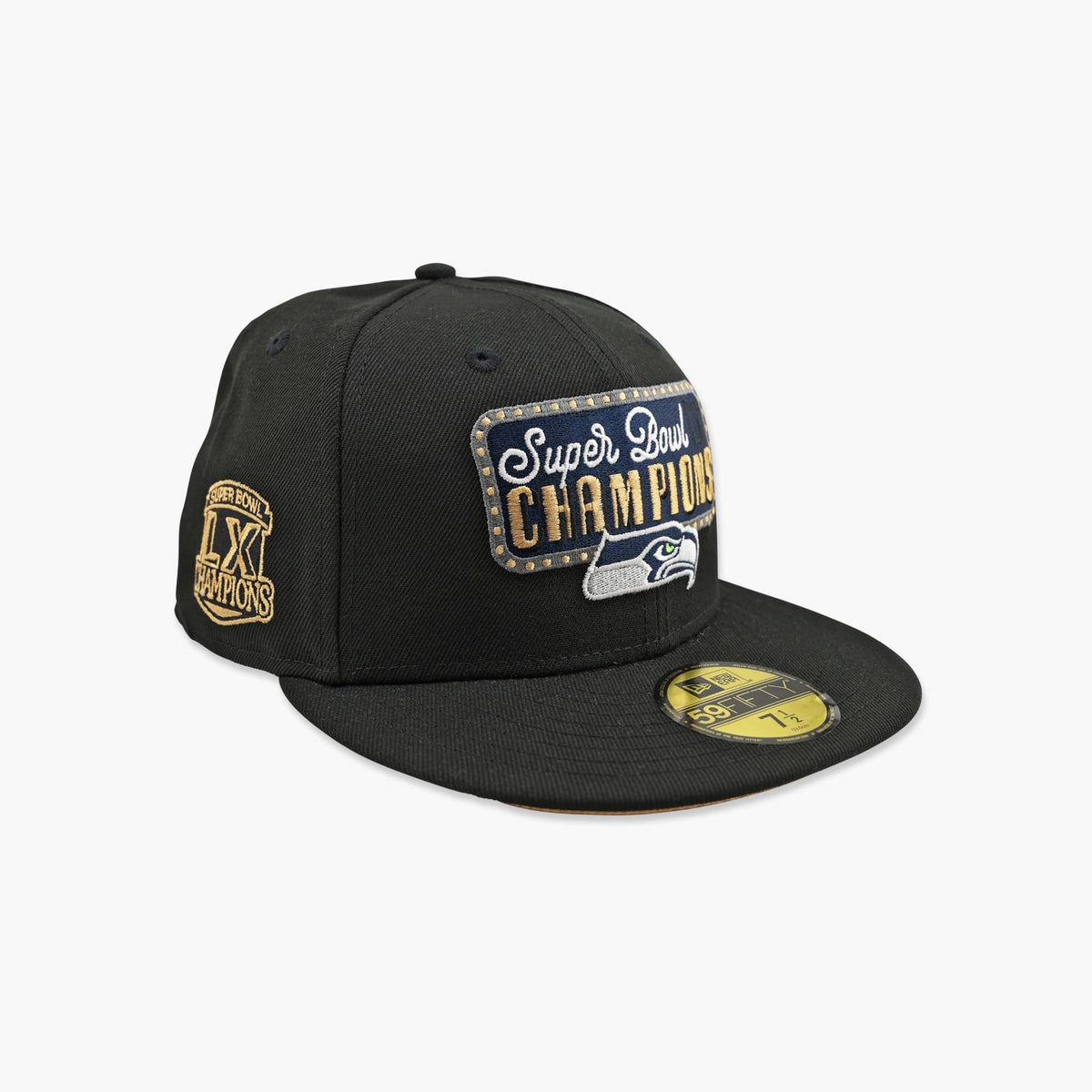 Seattle Seahawks Black Super Bowl LX Champions Celebration Billboard Fitted Hat