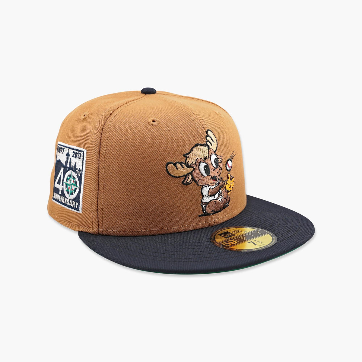 Seattle Mariners Baby Mariner Moose Mascot Series Light Bronze Fitted Hat