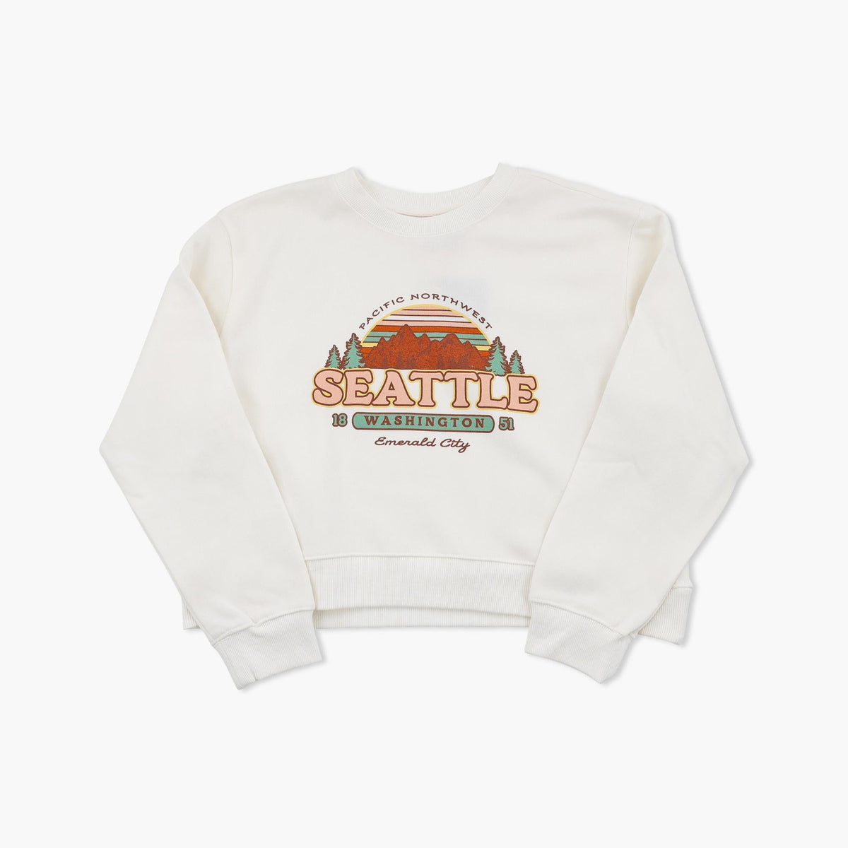 Struck Me Fancy Ivory Seattle Womens Crewneck
