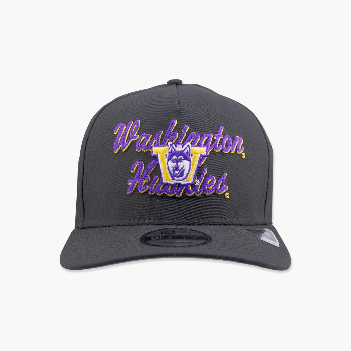 Washington Huskies Black Chainstitch Snapback
