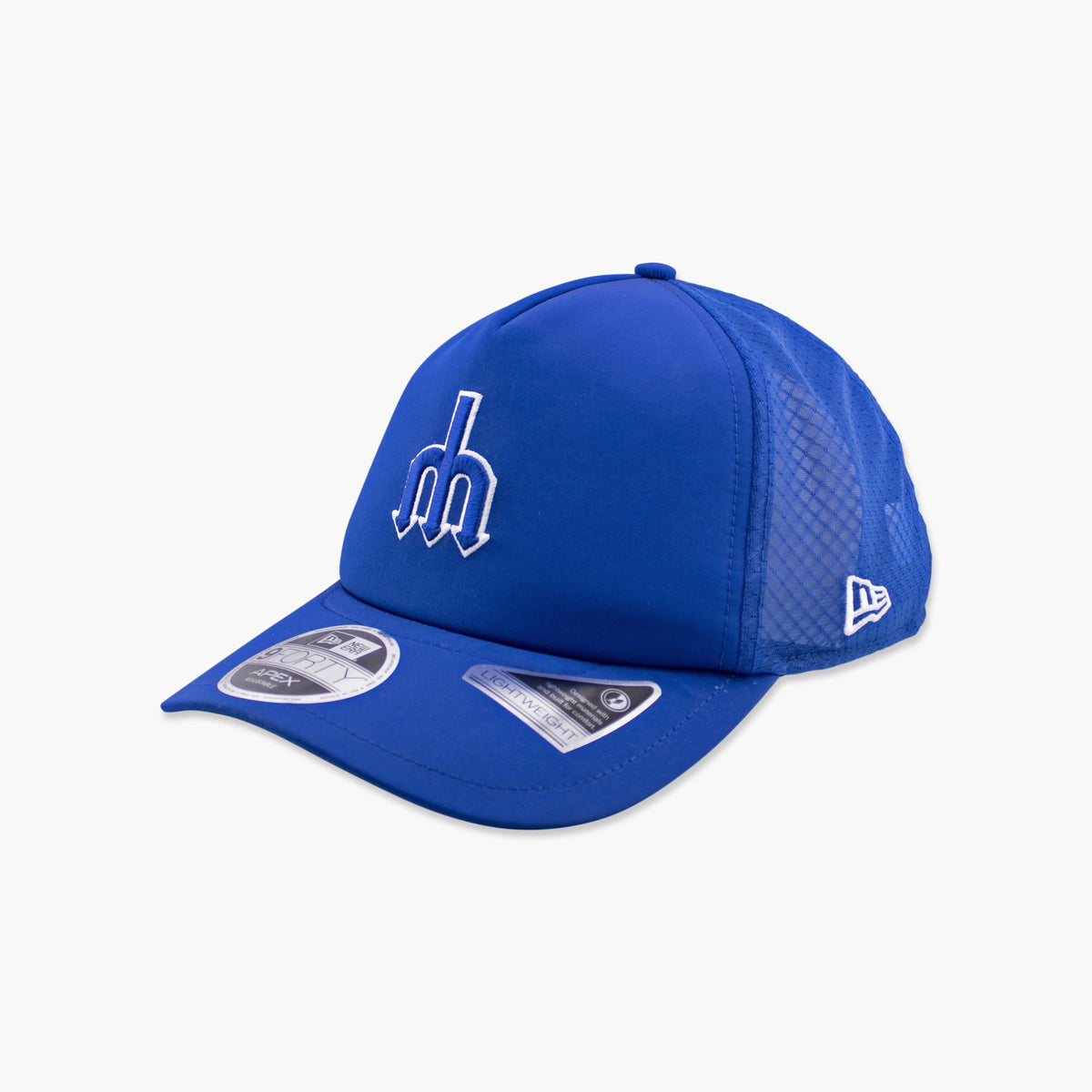Seattle Mariners 2026 Batting Practice Royal Trident Apex Trucker Hat