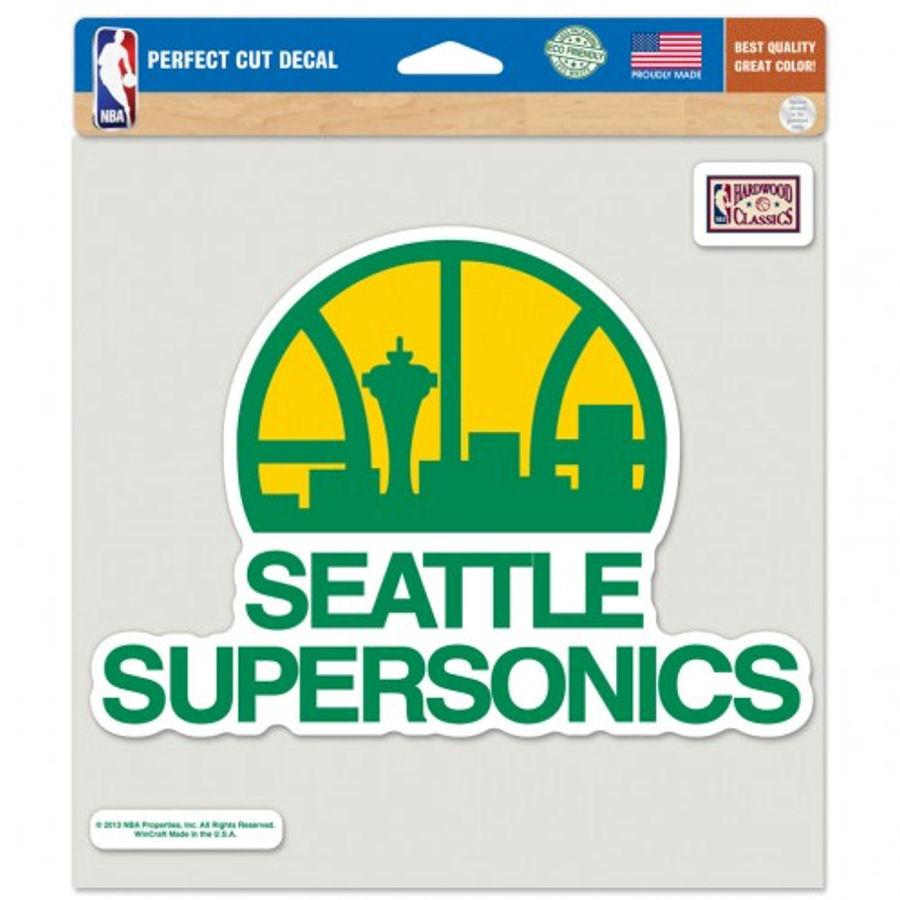 Seattle Supersonics Skyline Logo 8" x 8" Perfect Cut Decal