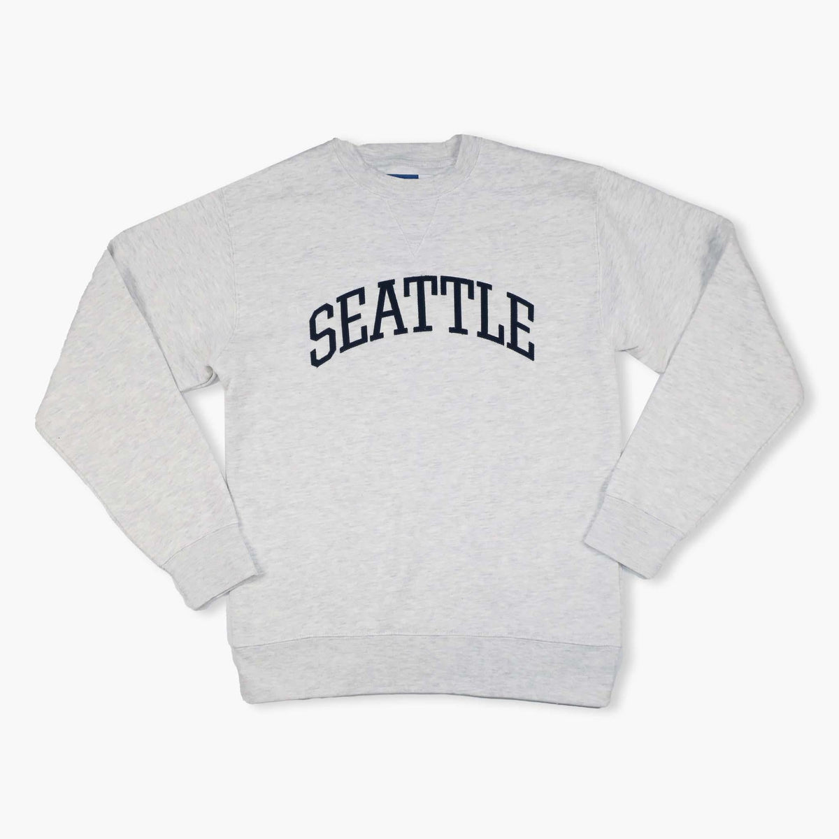 Seattle Applique Iced Heather Big Cotton Crewneck