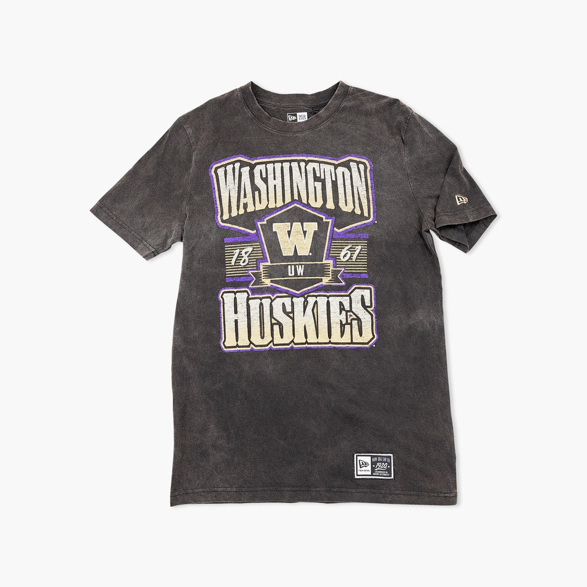 Washington Huskies Washed Black Campus Crest T-Shirt