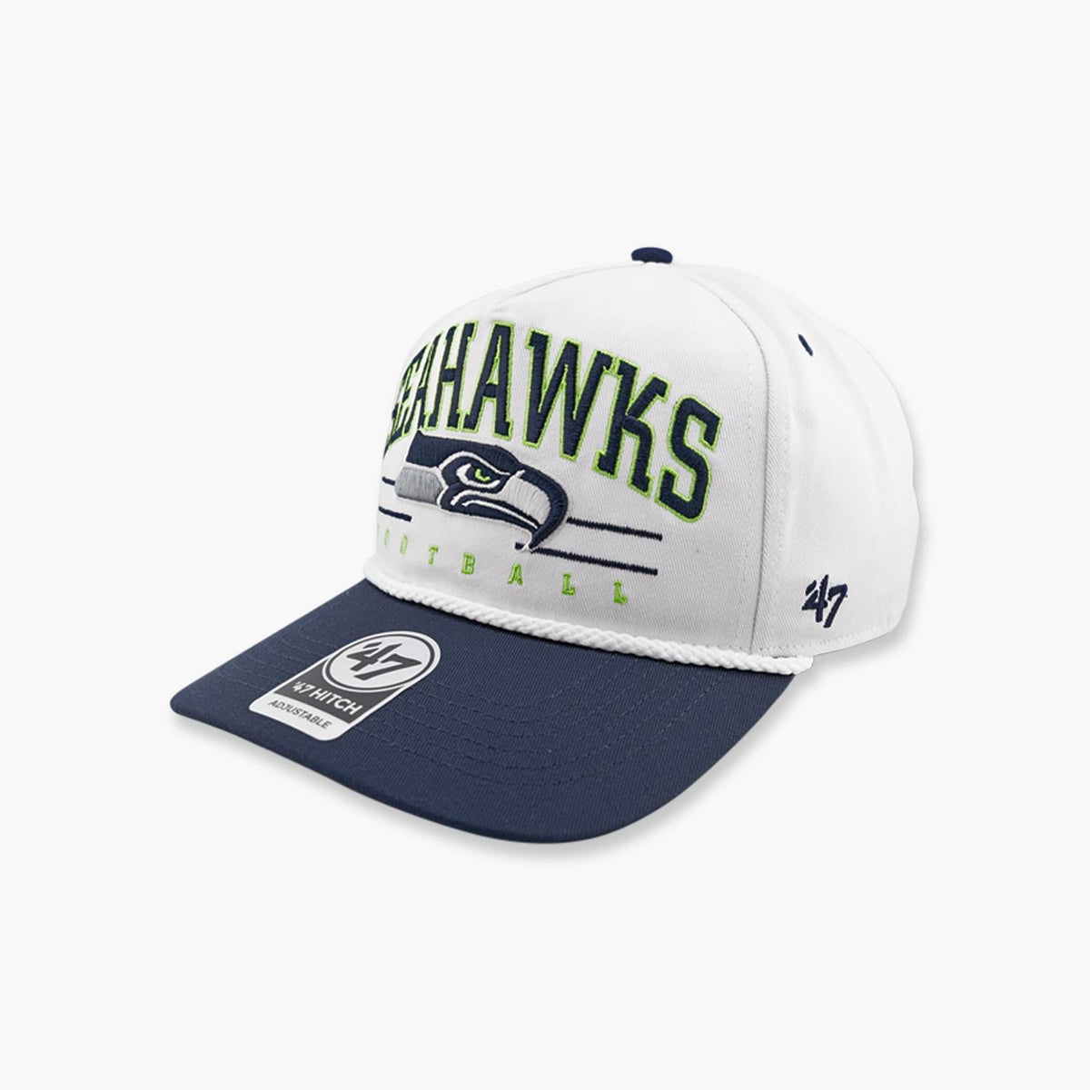Seattle Seahawks White Roscoe Two Tone Hitch Snapback