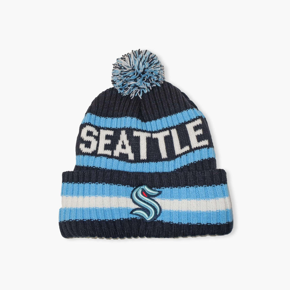 Seattle Kraken Bering Cuff Pom Beanie