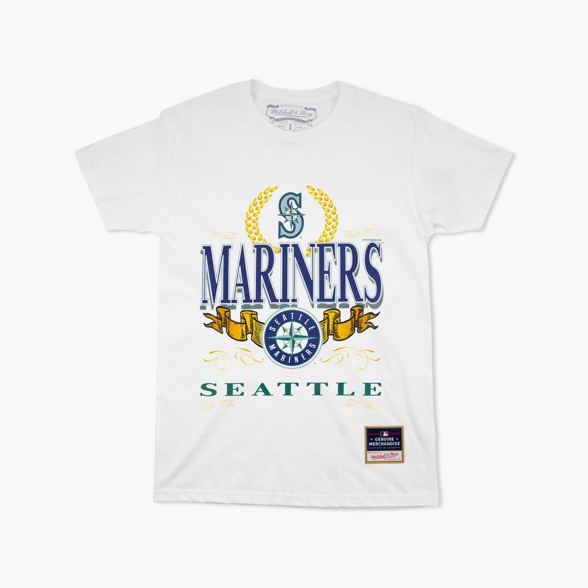Seattle Mariners White Pennant Chase T-Shirt