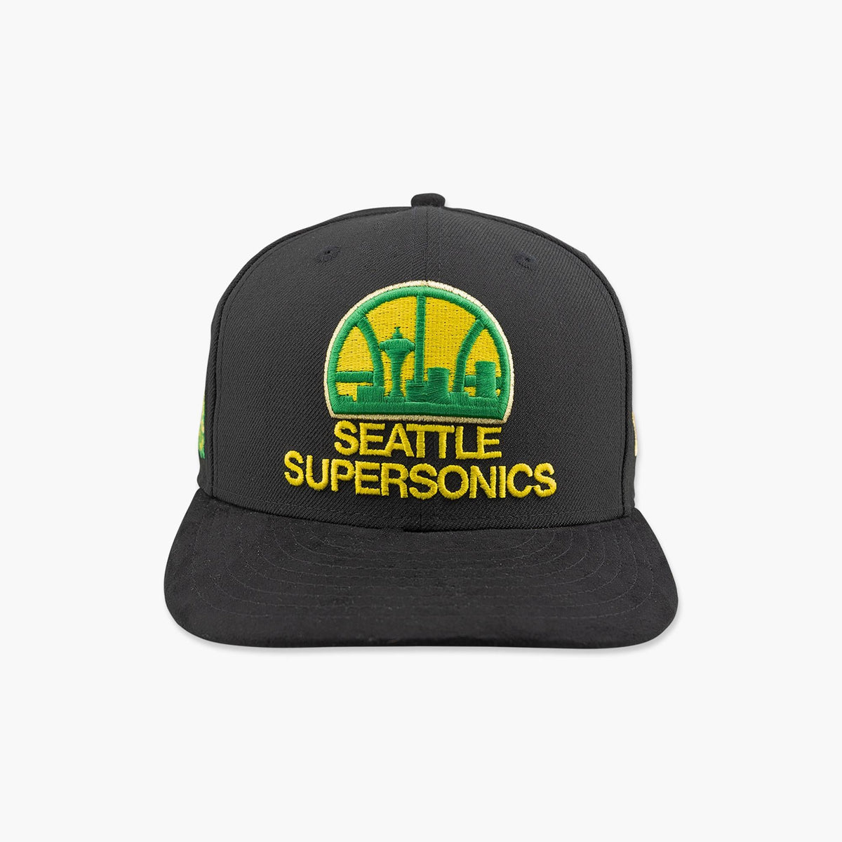 Seattle SuperSonics Black Stacked Skyline Snapback