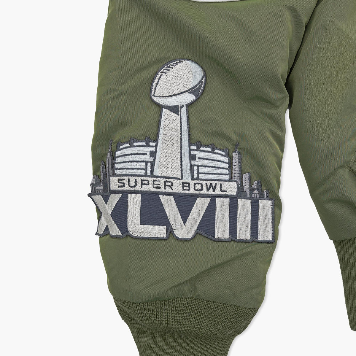 Seattle Seahawks New Era x Alpha Industries 2026 Hunter Green Bomber Jacket