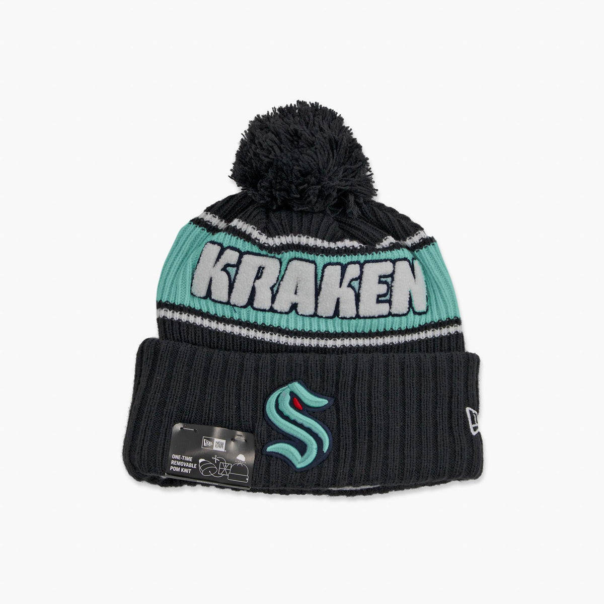 Seattle Kraken Prime Fan Cuff Pom Beanie