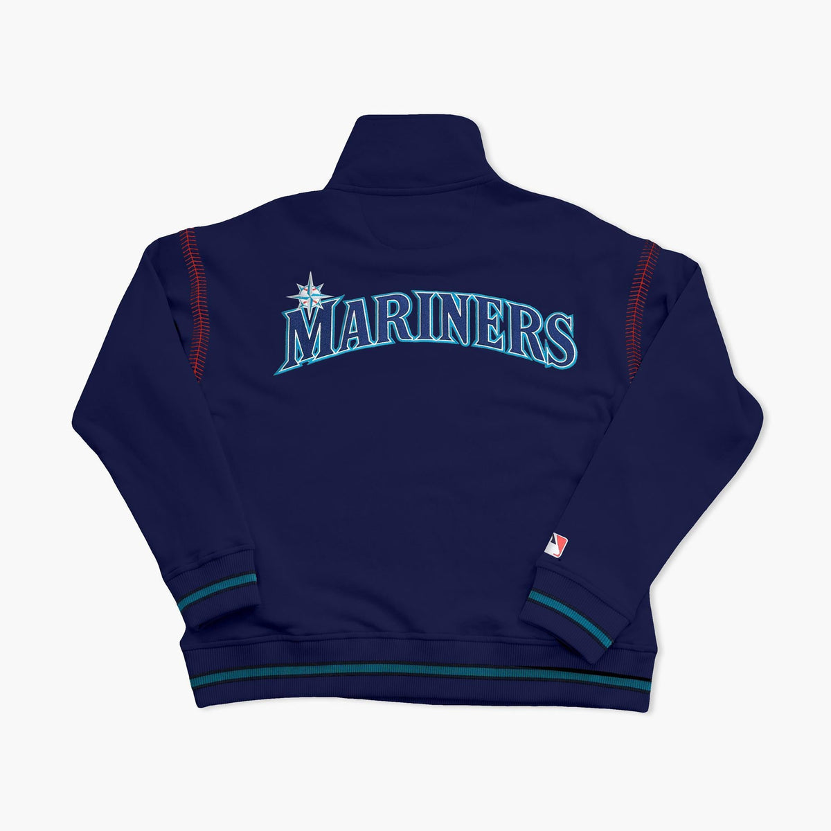Seattle Mariners Terez Women's Navy Baseball Stitch 1/4-Zip