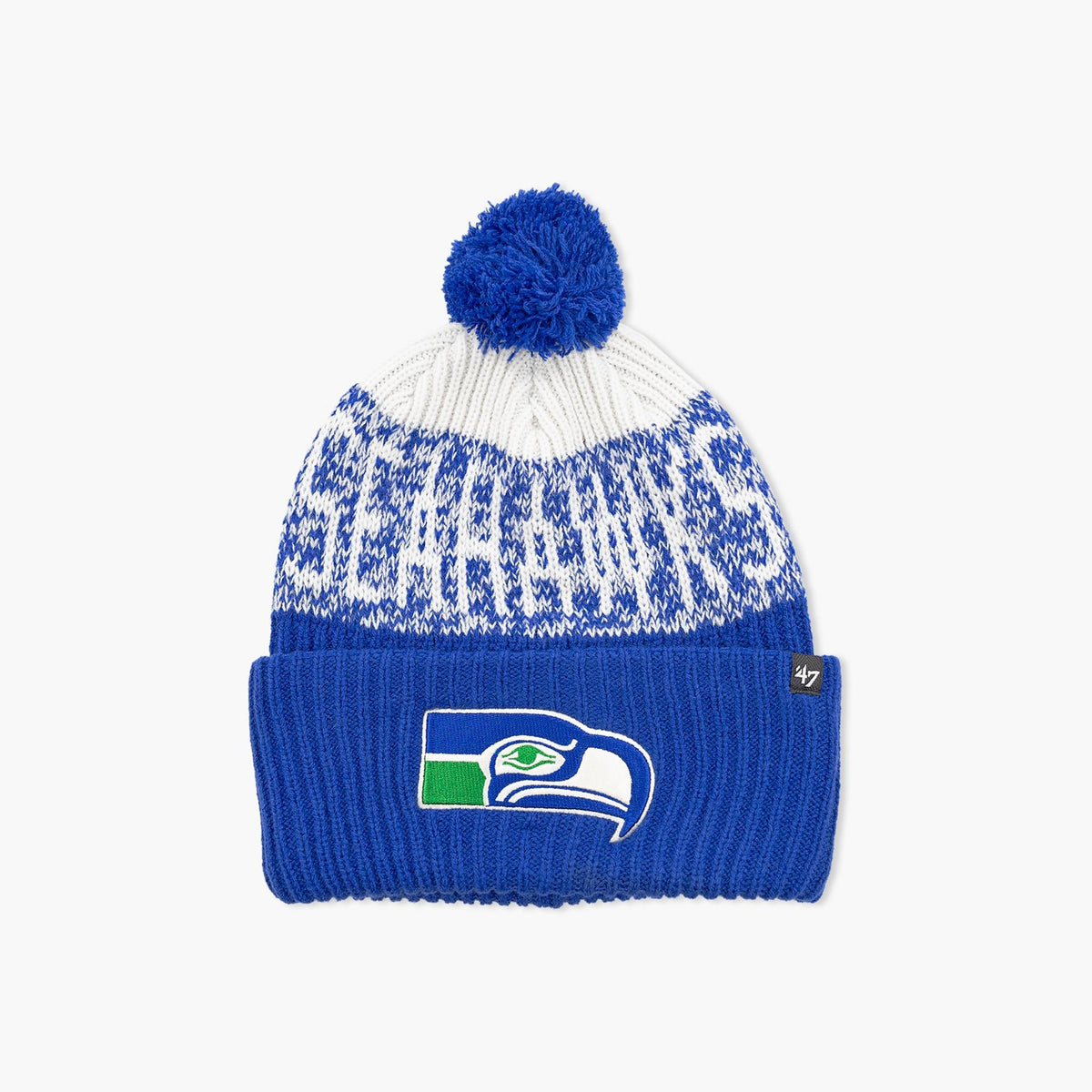 Seattle Seahawks Royal Bone Chill Cuff Beanie