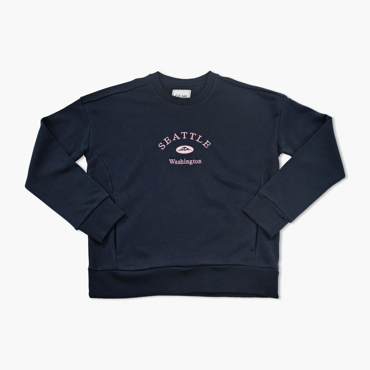 Seattle Everlee Marine Navy Big Cotton Crewneck