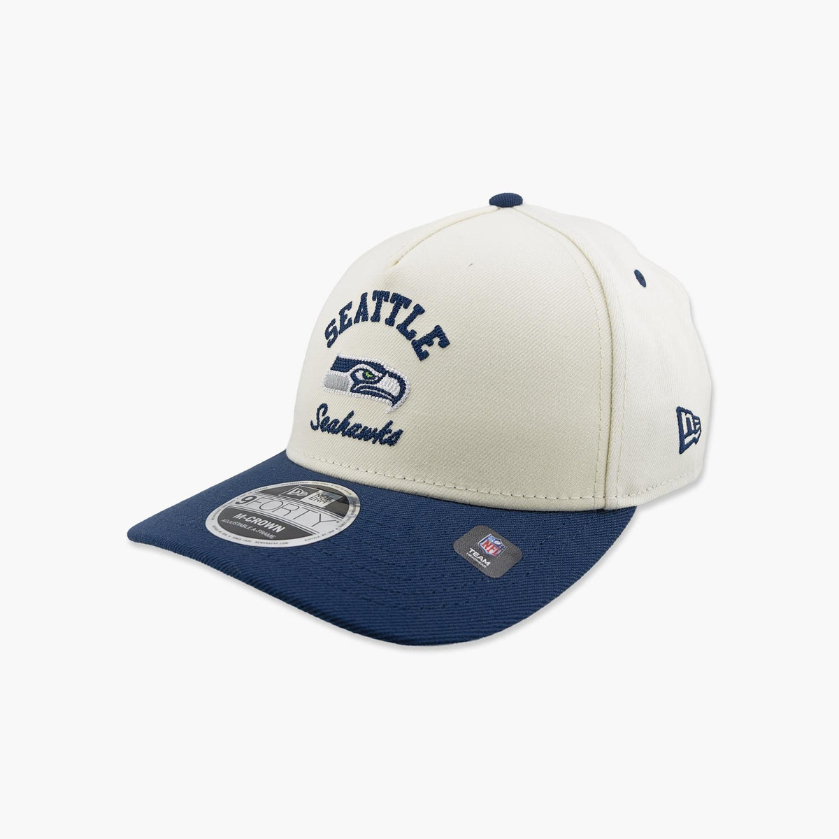 Seattle Seahawks Cream Script A-Frame Snapback