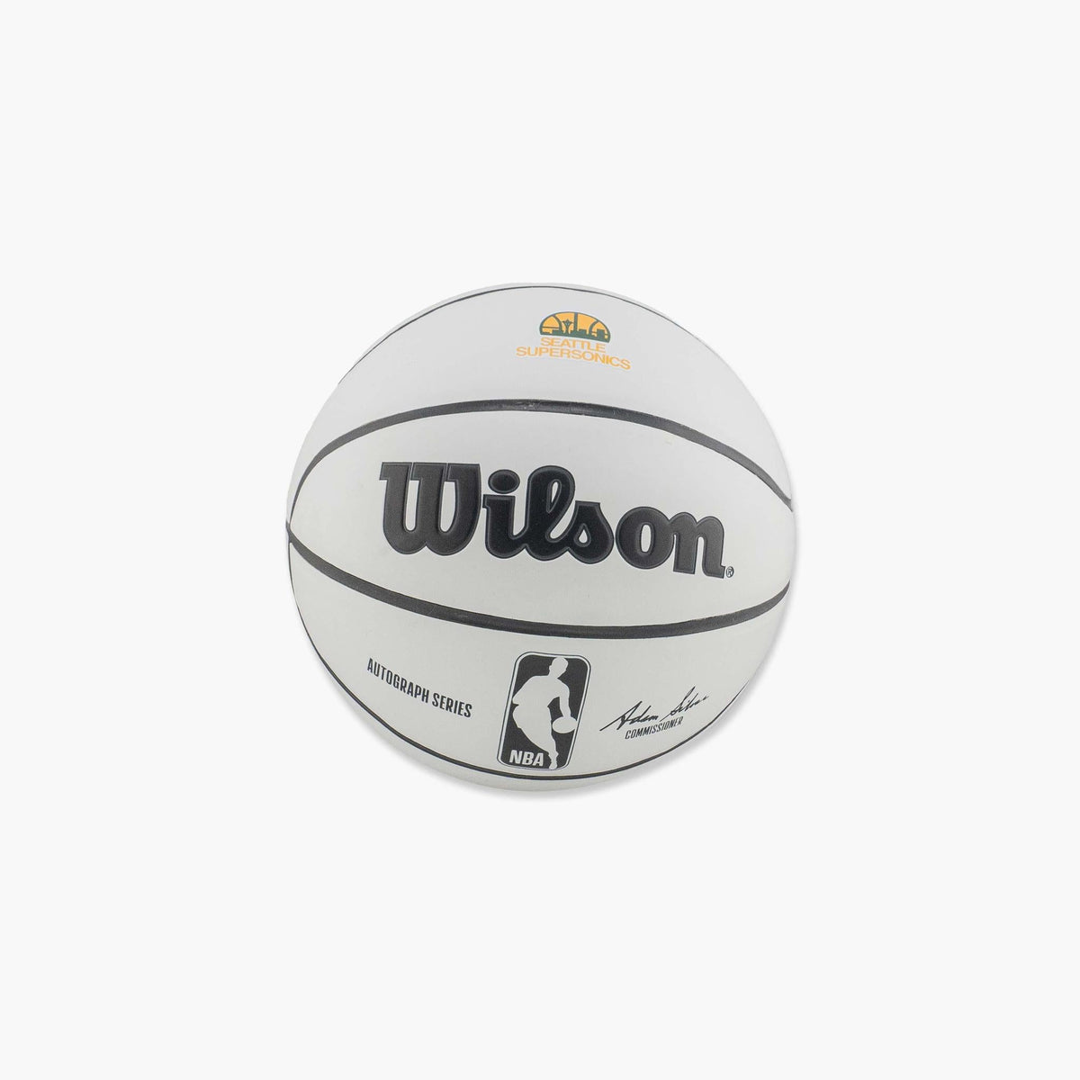 Seattle SuperSonics Skyline Logo Autograph Mini Basketball