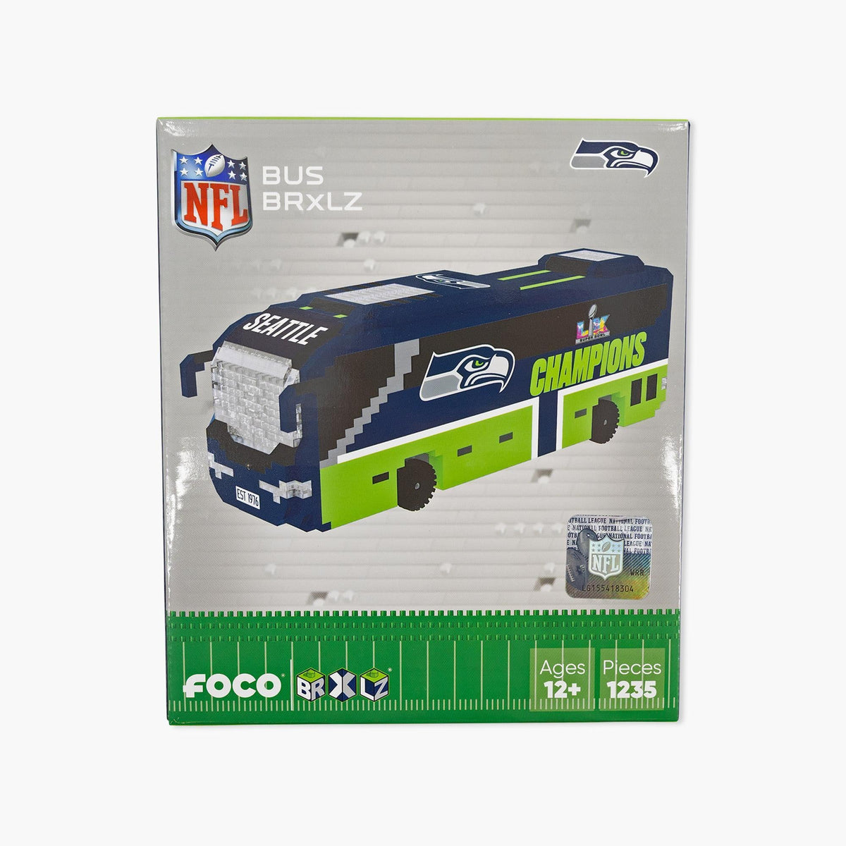 Seattle Seahawks Super Bowl LX Champions Bus BRXLZ Set