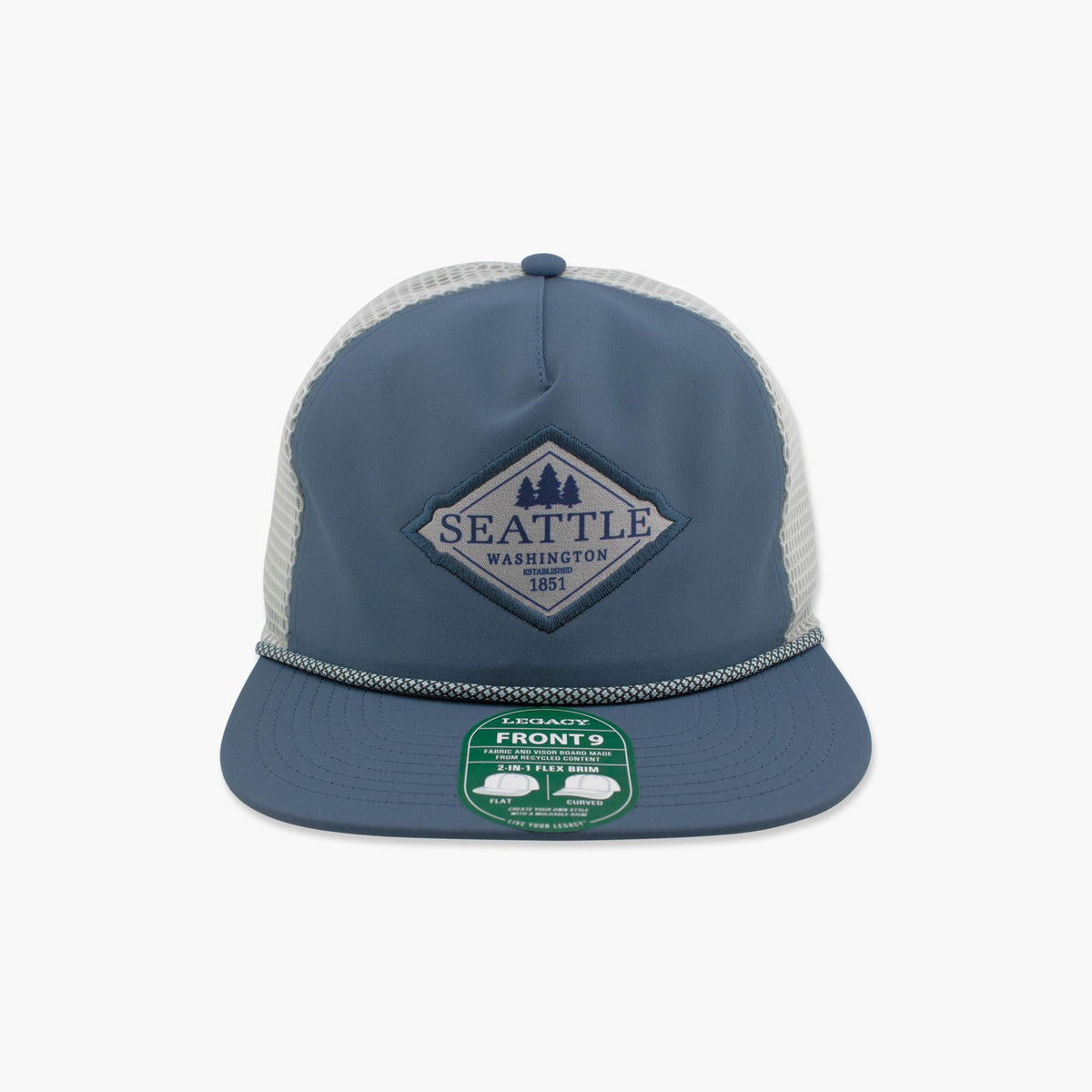 Diamond Sea Blue/Silver Seattle Adjustable Hat