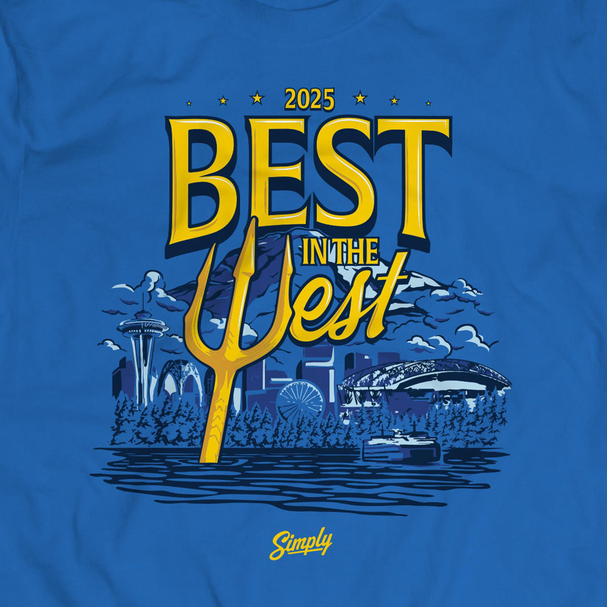 Best In the West 2025 Seattle Baseball Royal T-Shirt