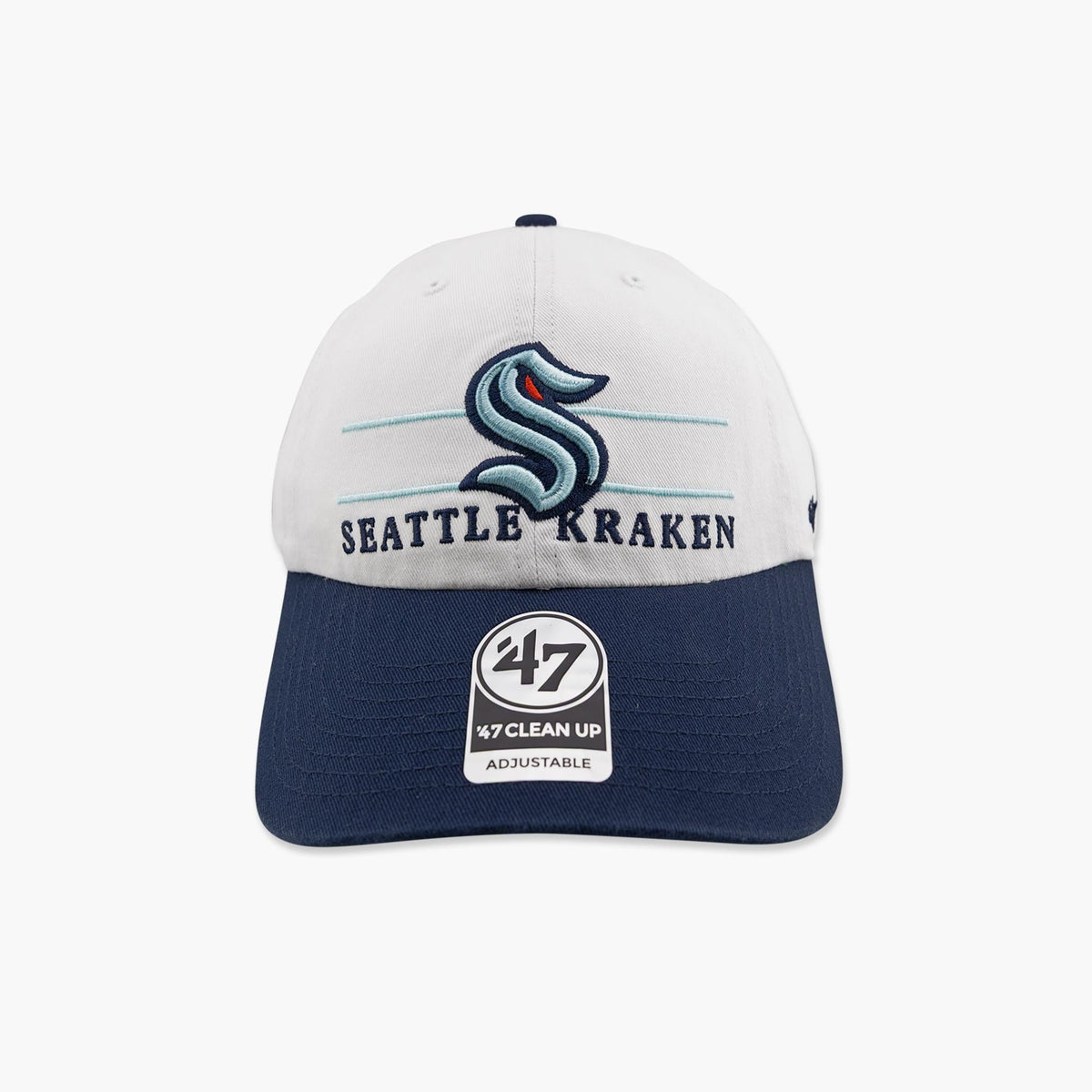 Seattle Kraken Double Header Clean Up Adjustable Hat