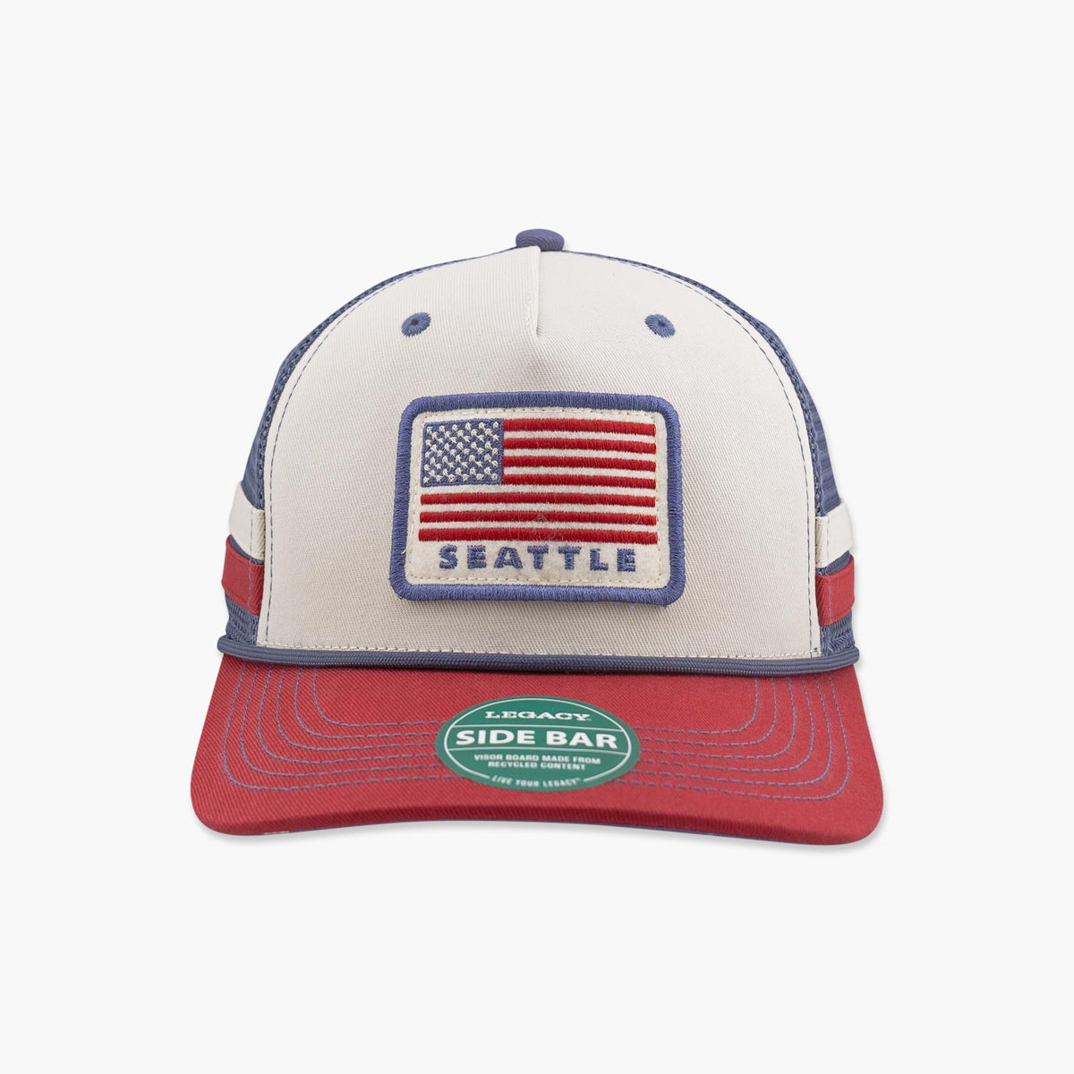 Contender Stone/Cardinal/Slate Blue Seattle Trucker Hat