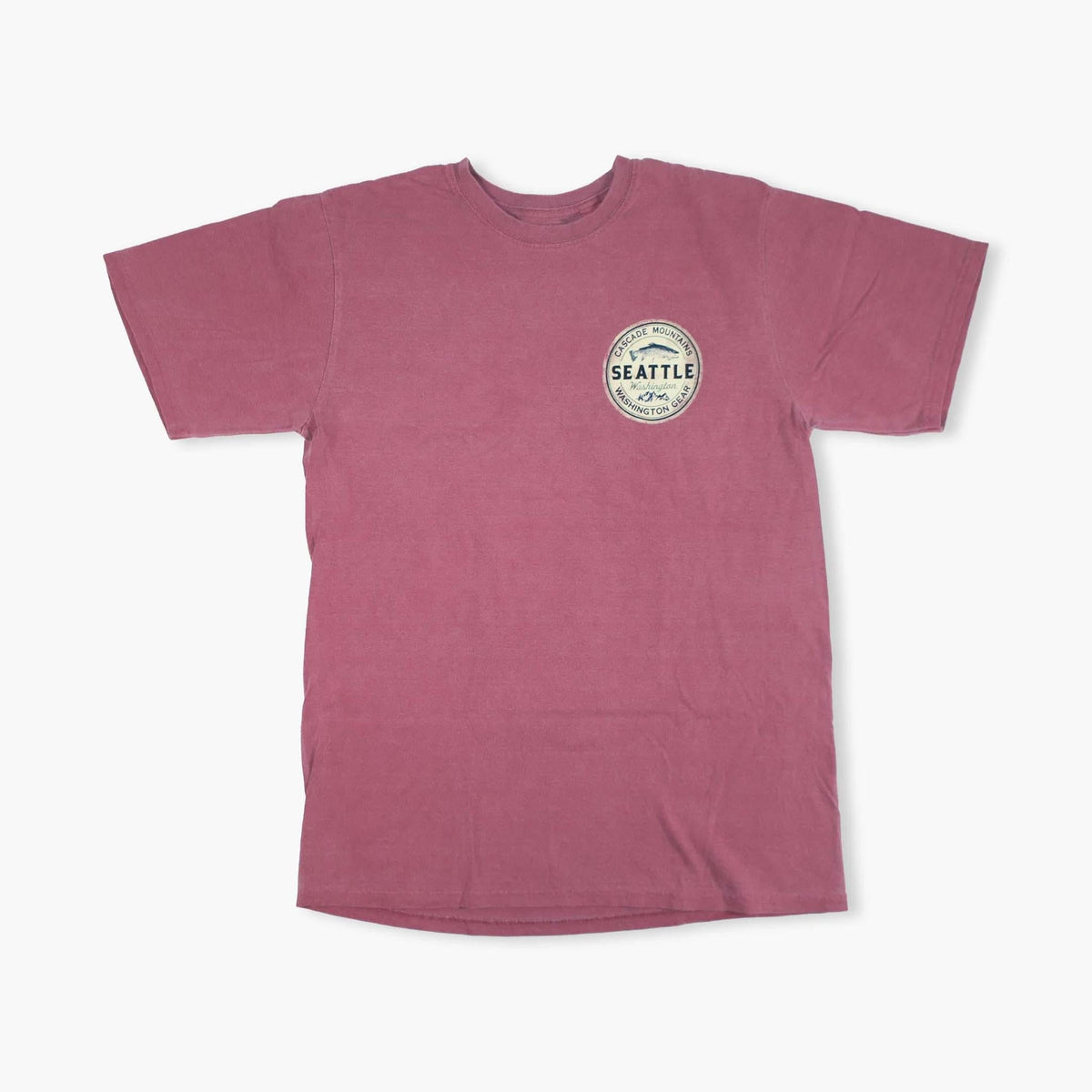 Intone Trout Seattle Mountains Maroon T-Shirt