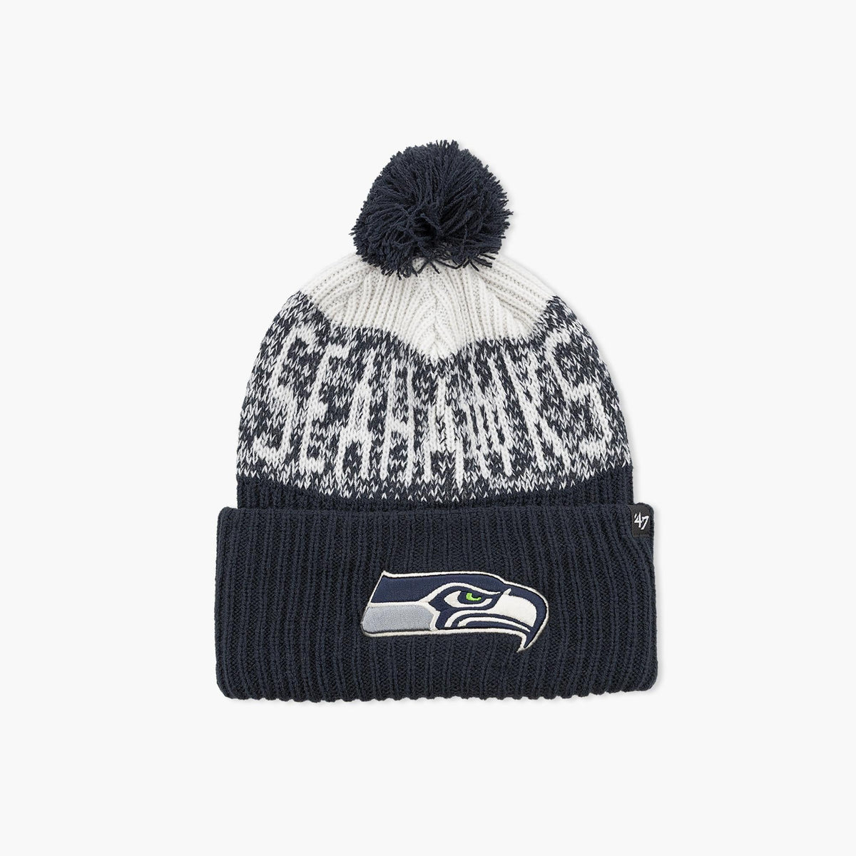 Seattle Seahawks Navy Bone Chill Cuff Beanie