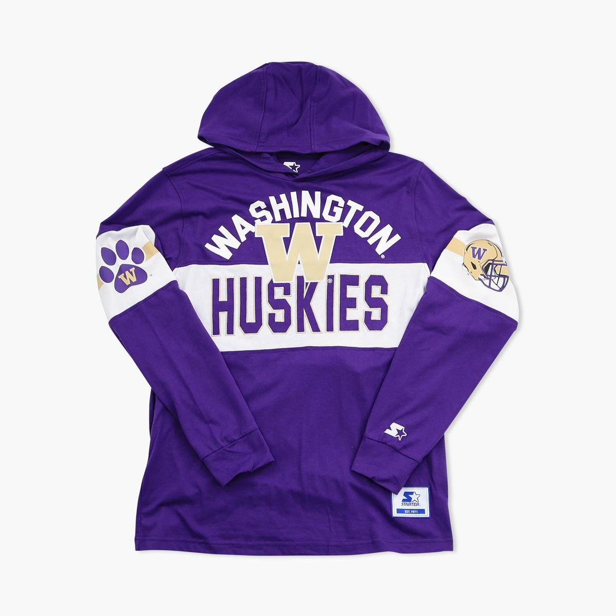 Washington Huskies Purple Stripe Lightweight Hoodie