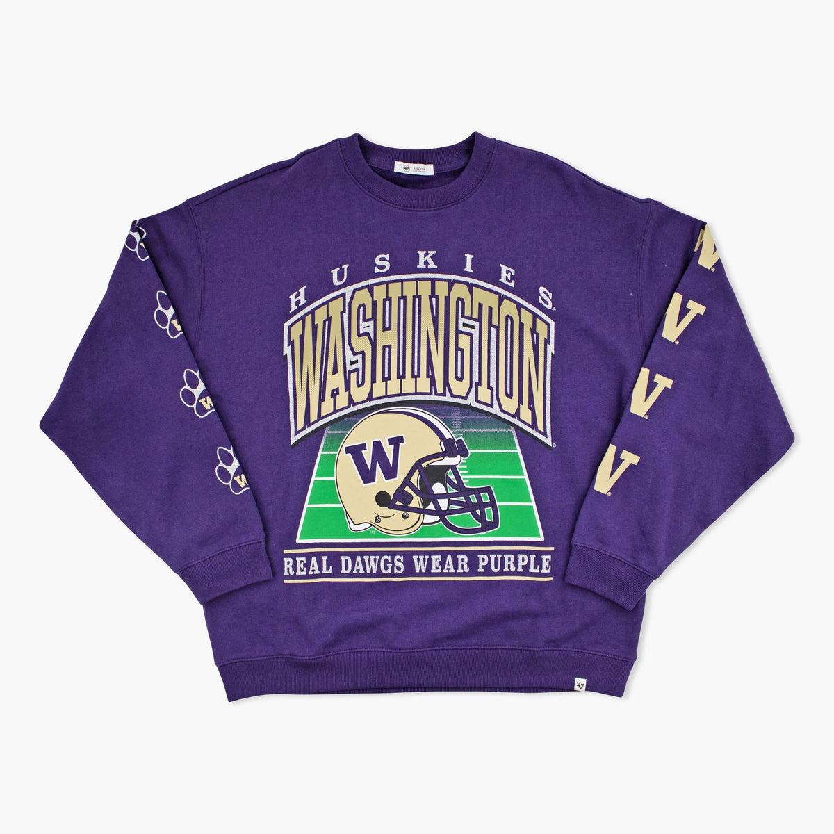 Washington Huskies Women's Go Big Glitter Oversized Crewneck