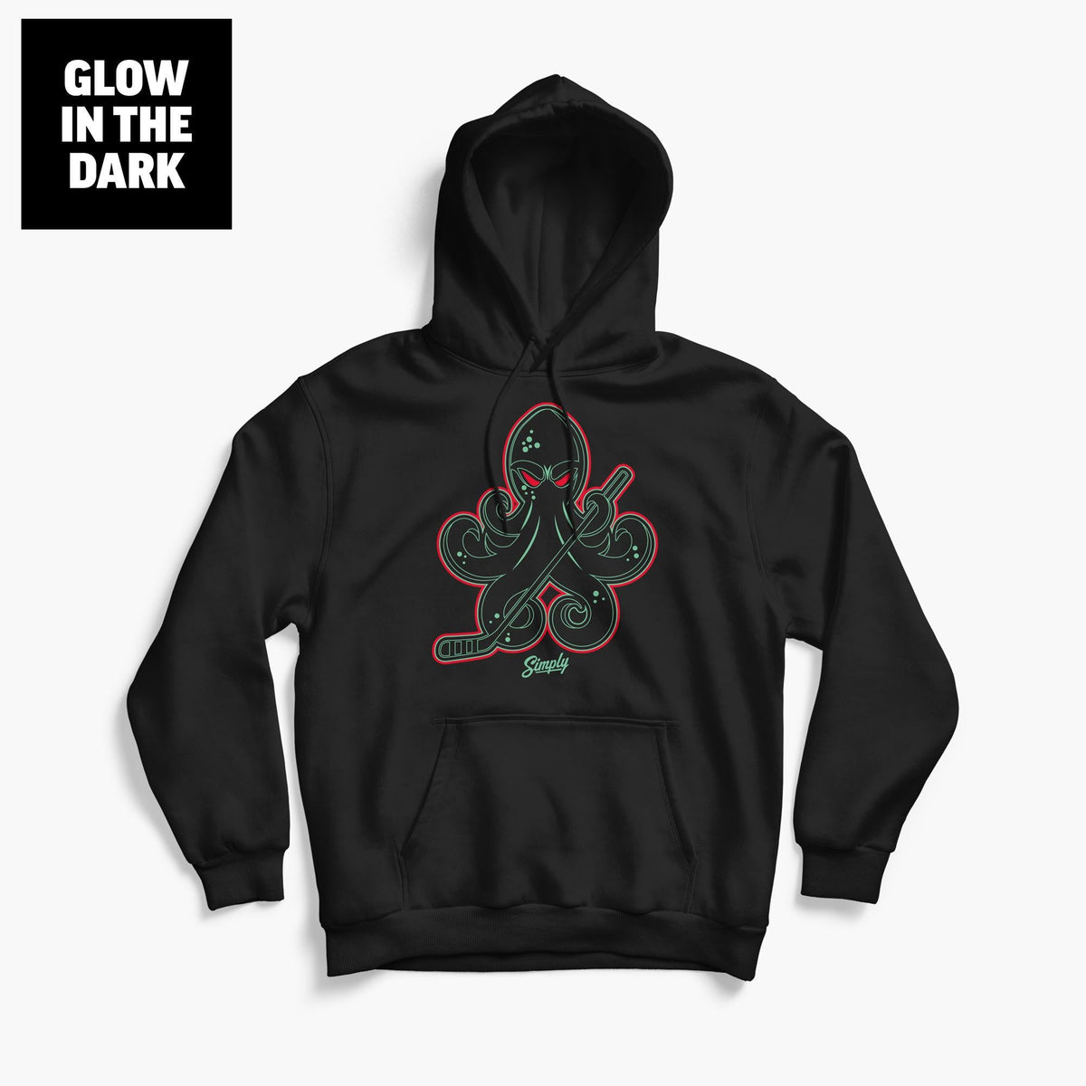 Hocktopus Black Ice Glow In The Dark Hoodie