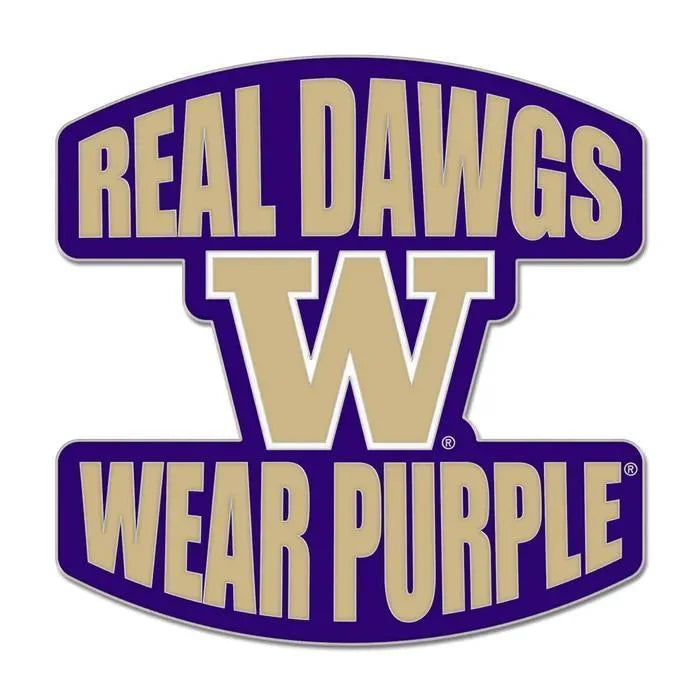 Washington Huskies Real Dawgs Wear Purple Enamel Pin