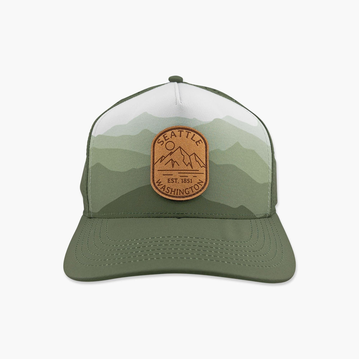 Wild By Nature Green Faded Ranges Seattle Snapback