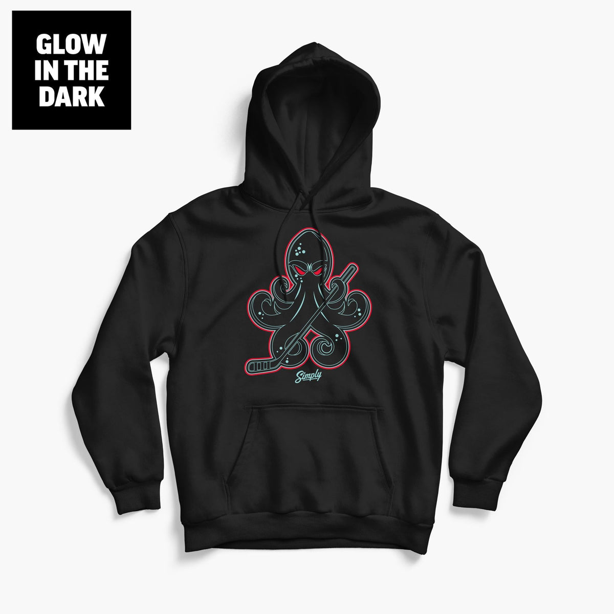 Hocktopus Black Ice Glow In The Dark Hoodie