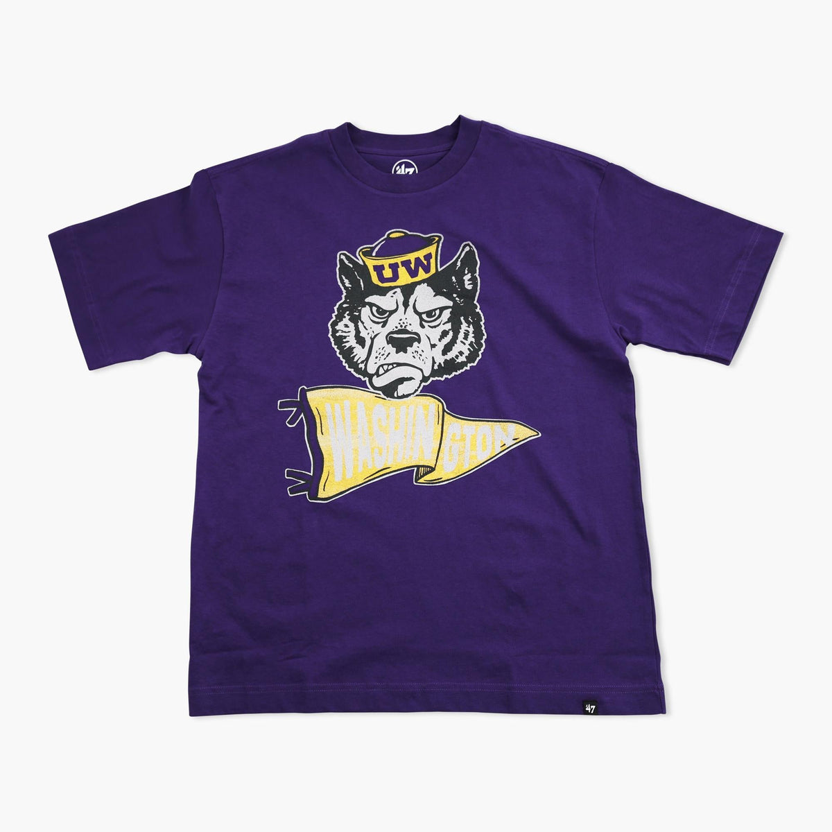 Washington Huskies Pennants Up Throwback T-Shirt