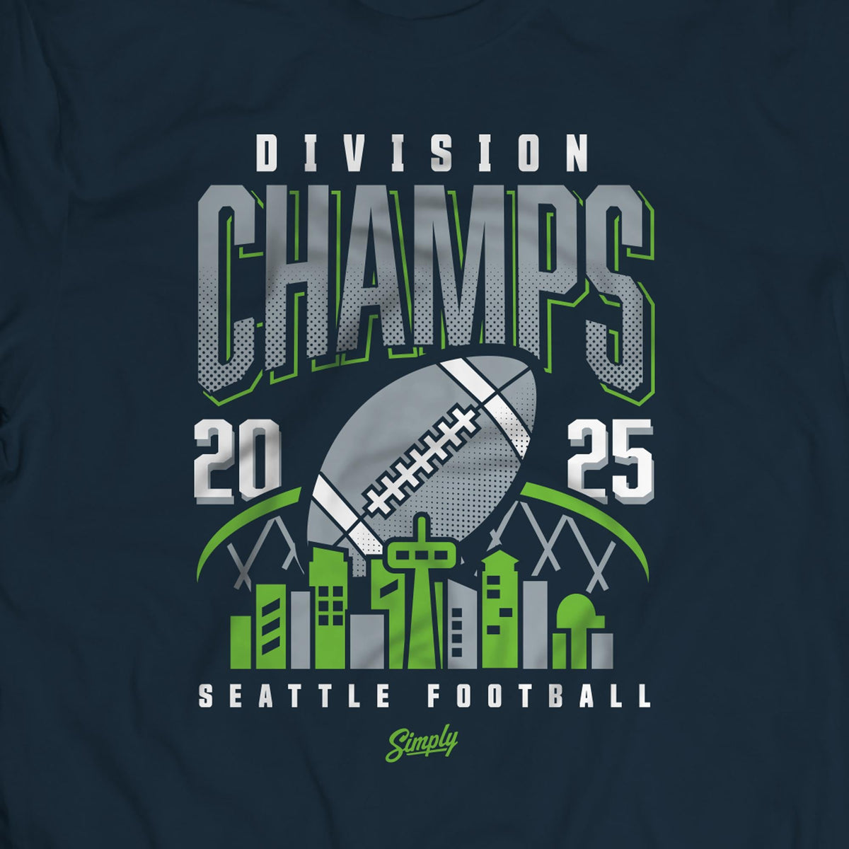 Northwest Royalty 2025 Division Champs Seattle Football Navy T-Shirt
