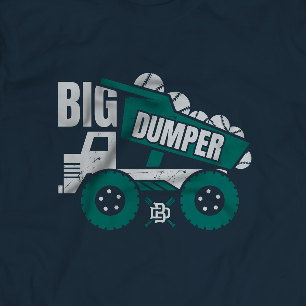 Big Dumper Truck Navy T-Shirt