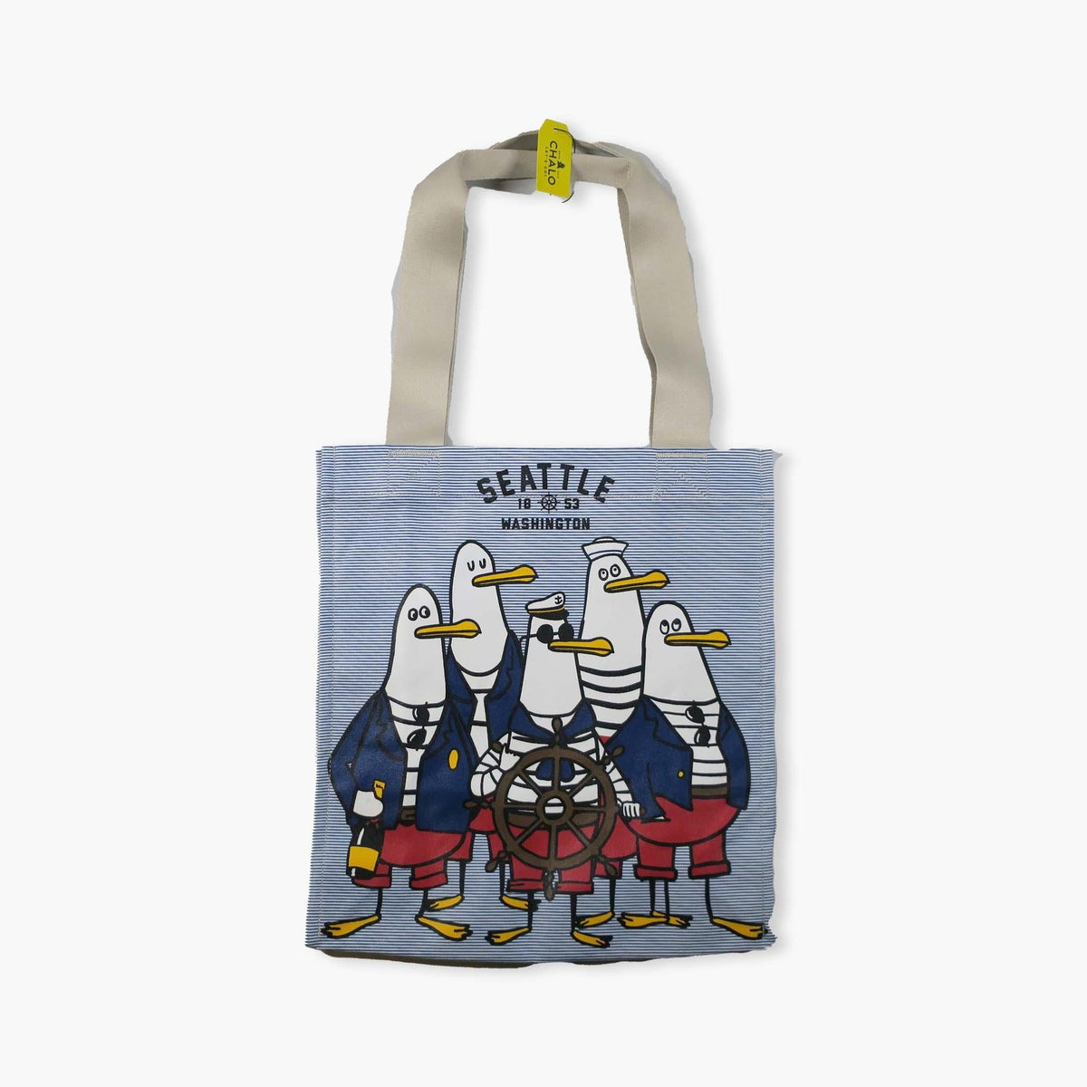 Chalo Yachtsman Blue Pinstripes Shopping Bag