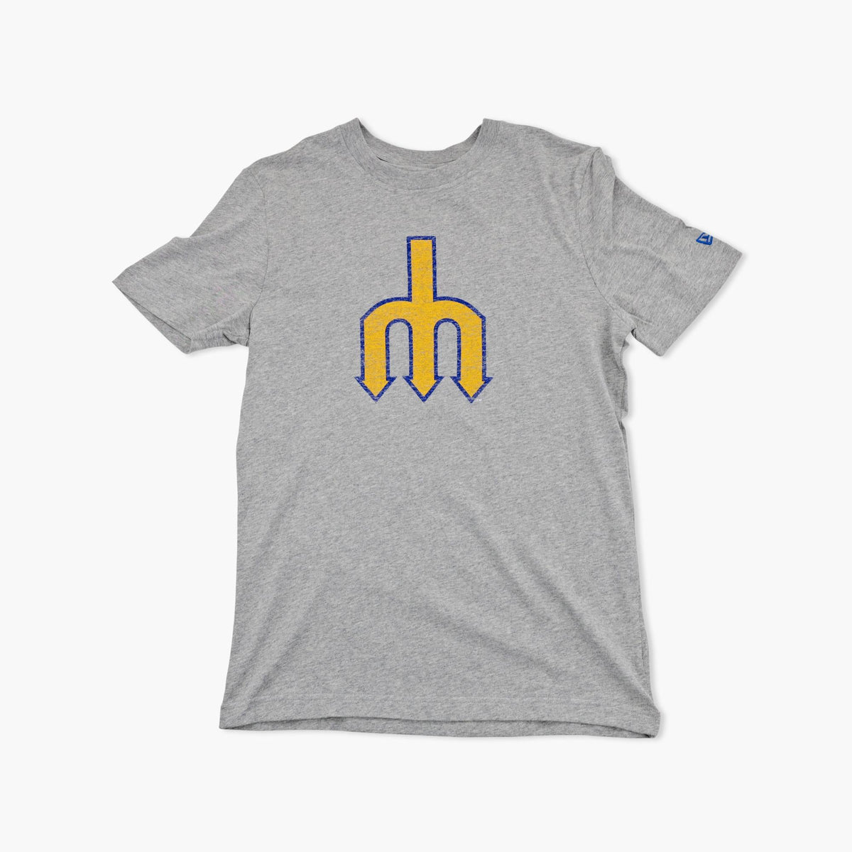 Seattle Mariners Heather Grey Trident Logo T-Shirt