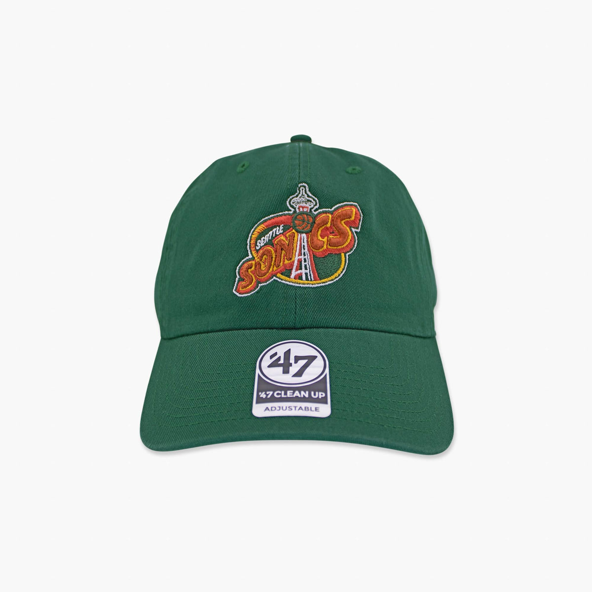 Seattle SuperSonics Green Space Needle Clean Up Adjustable Hat