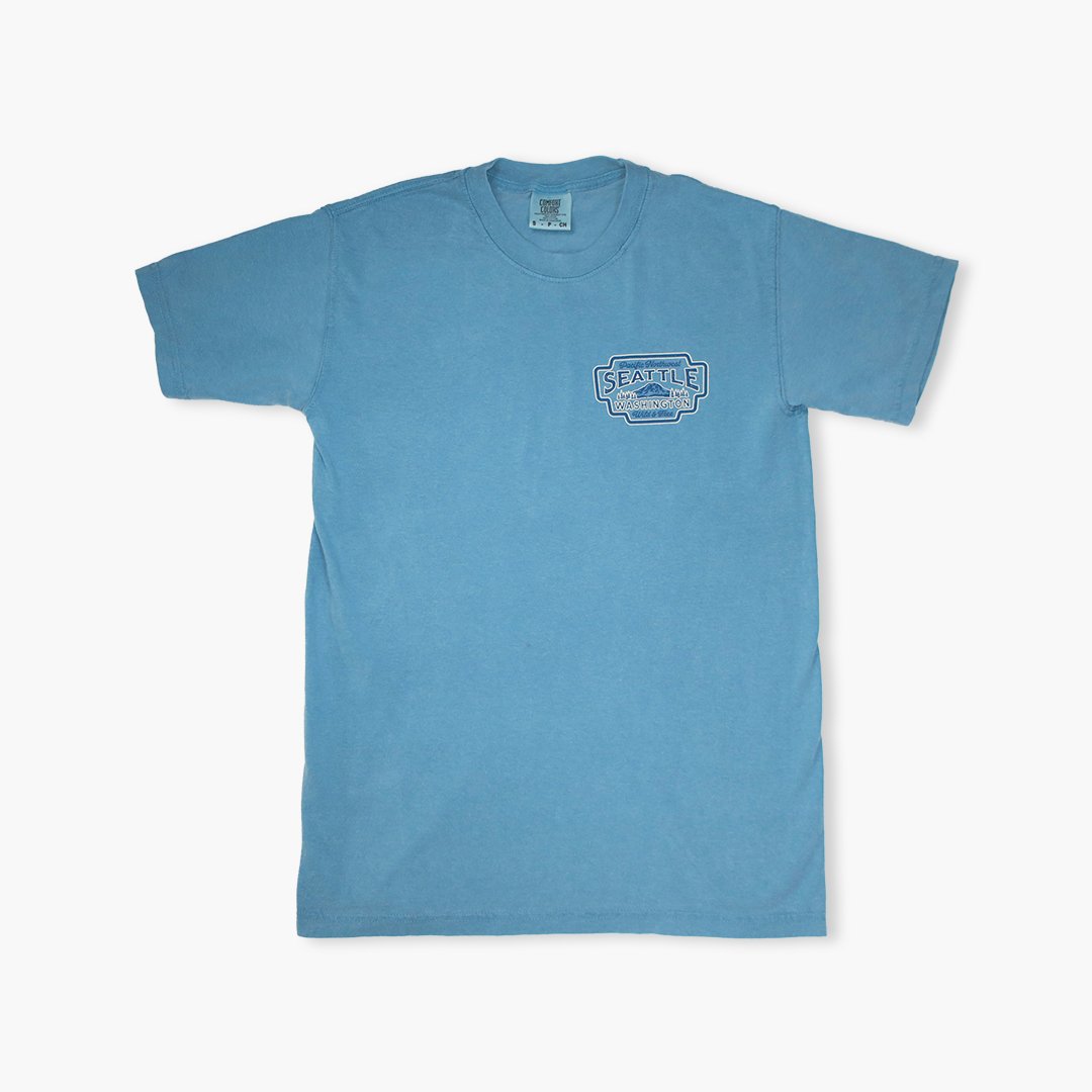 Seattle Rainier Brand Logo Ice Blue T-Shirt
