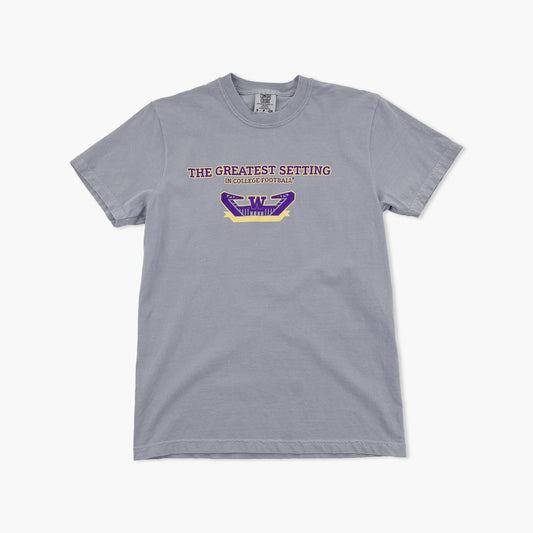 Washington Huskies Gray The Greatest Setting Comfort Colors Statement T-Shirt