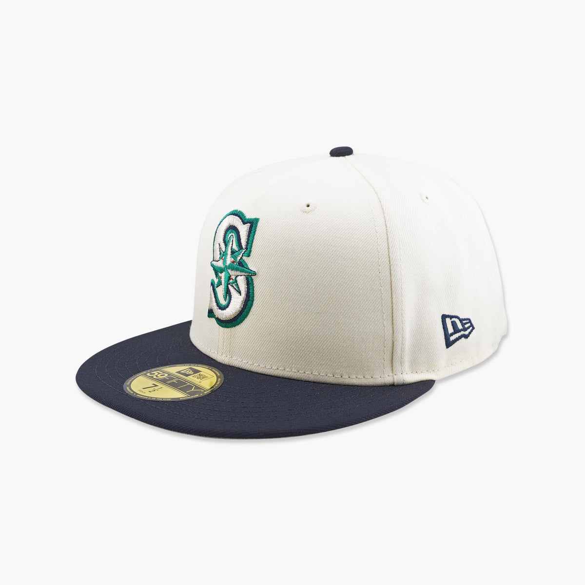 Seattle Mariners Two-Tone Cream/Navy Fitted Hat