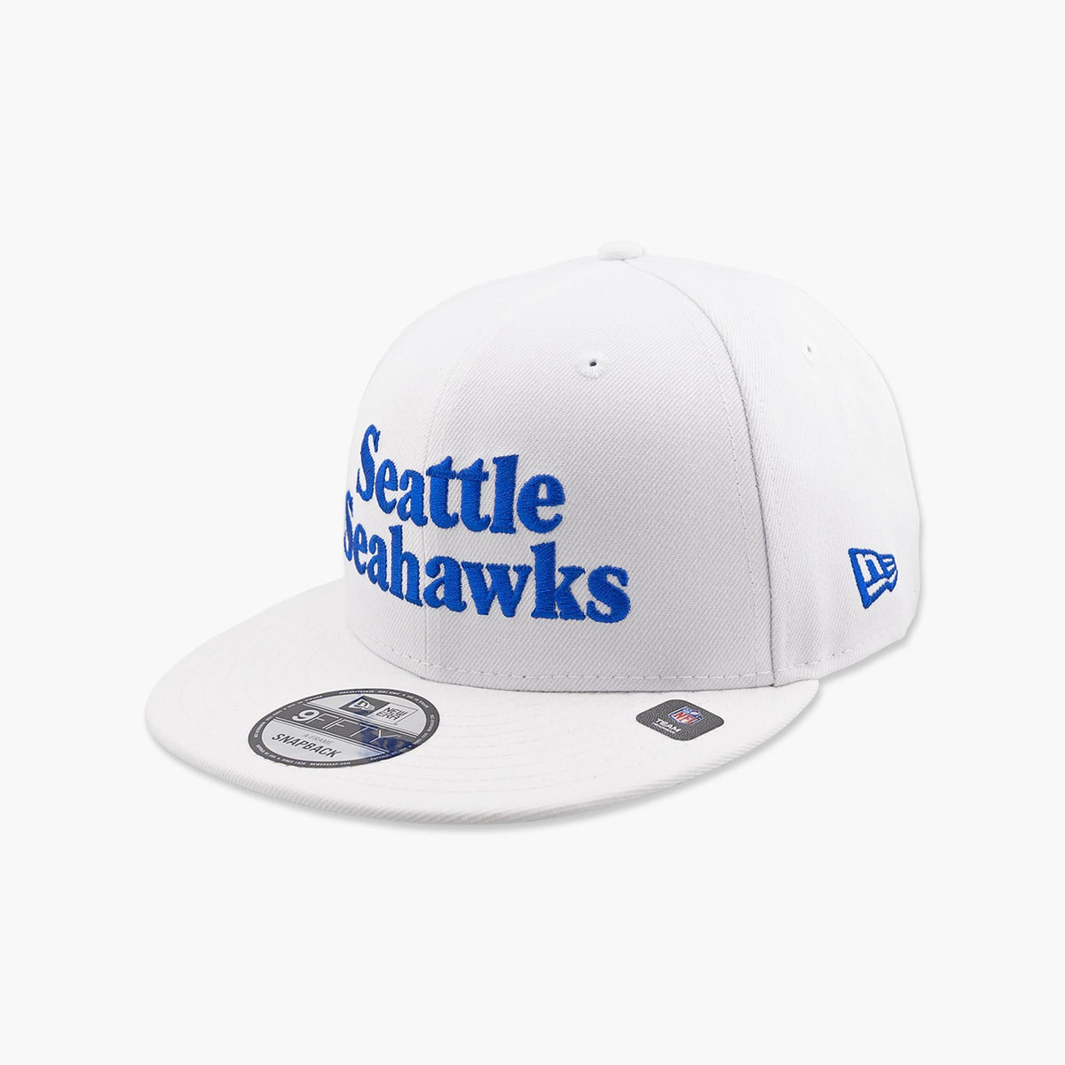 Seattle Seahawks 1980's Sideline White Flat Bill Snapback