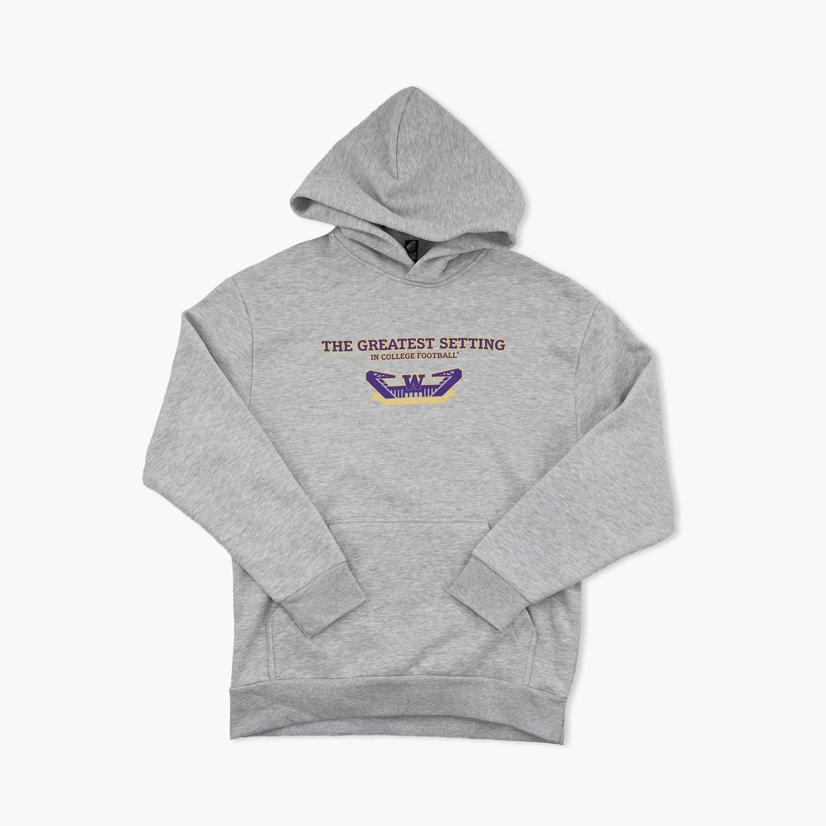 Washington Huskies Gray The Greatest Setting Statement Heavyweight Hoodie
