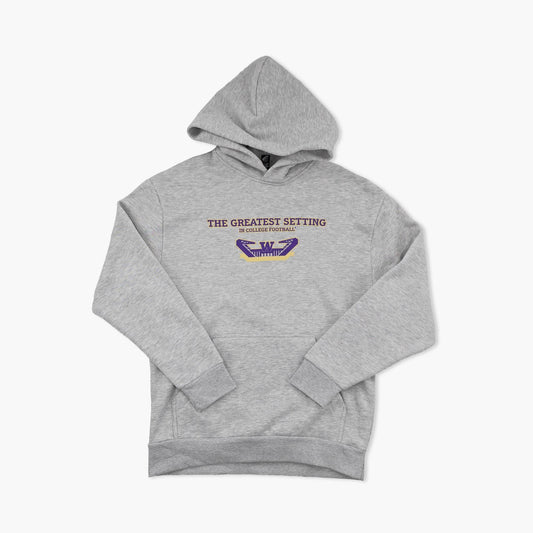Washington Huskies Gray The Greatest Setting Statement Heavyweight Hoodie